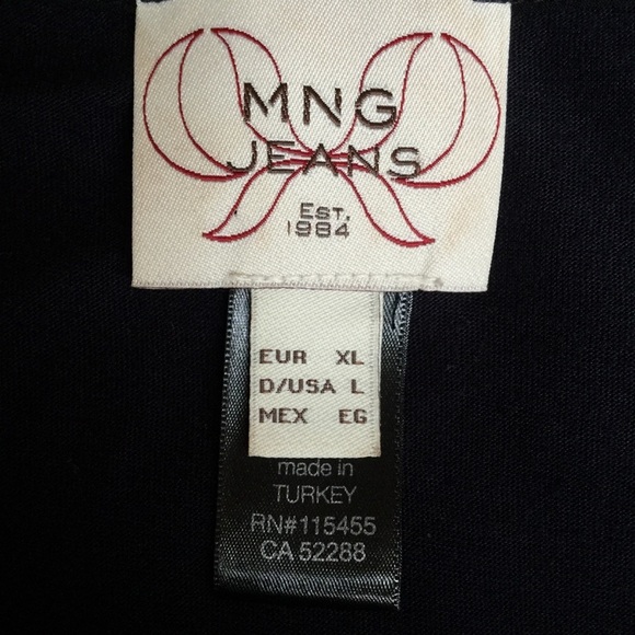 MNG Jeans Navy Sequin Mini Dress Size Medium - Picture 5 of 7